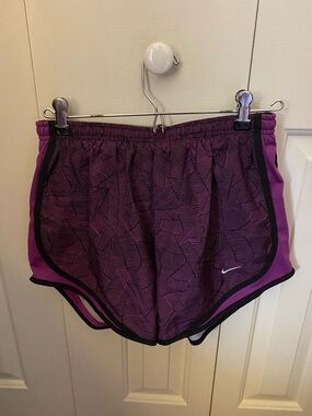 Size Medium Nike Purple and Black Dri-FIT Brief-Lined Running Shorts